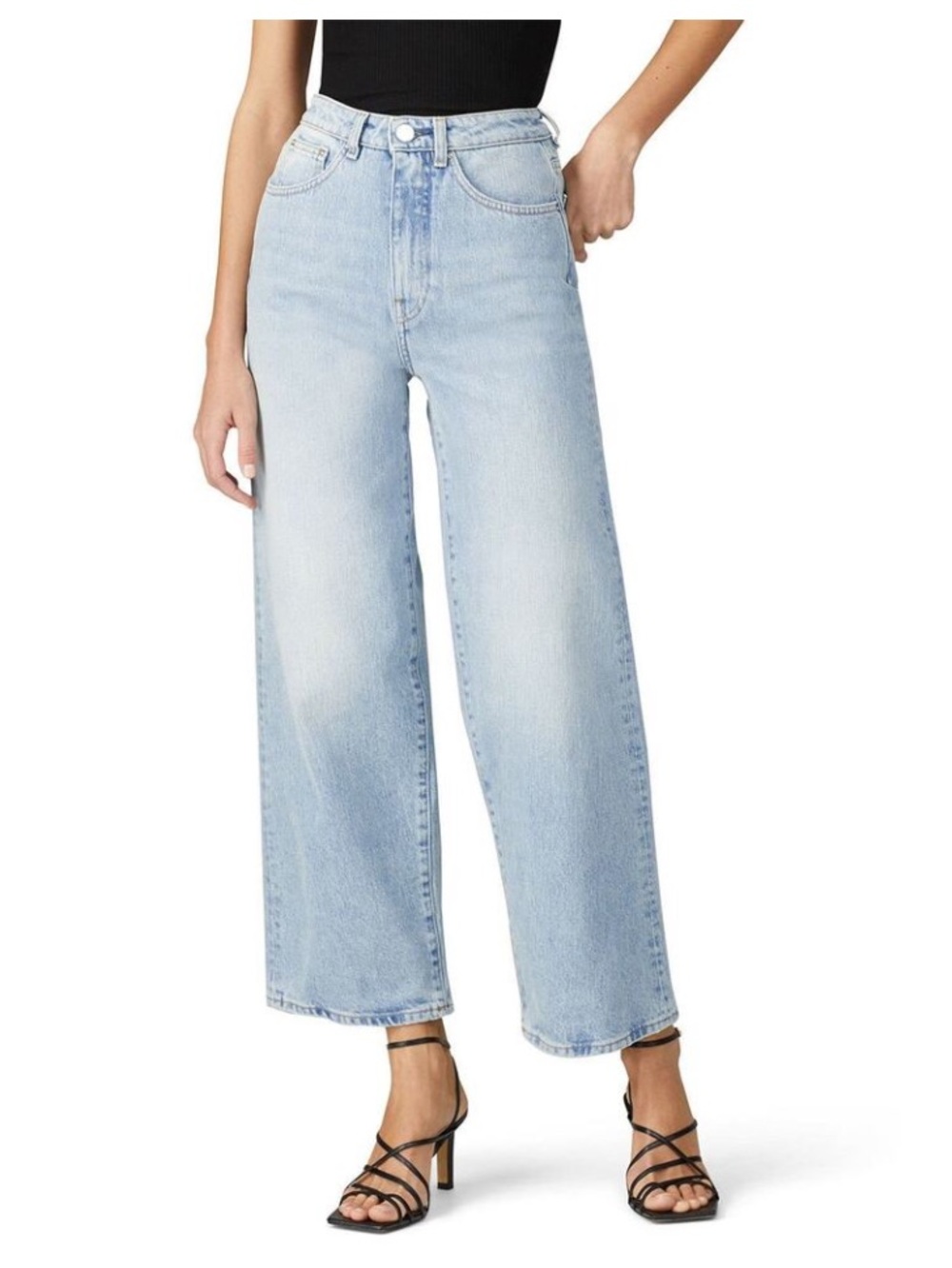 Toteme Flair High Rise Wide Leg Light Blue Jeans, Size 25